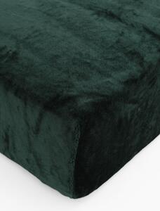 MK Lůžkoviny Prostěradlo mikroplyš Deluxe 90 x 200 cm - tmavě zelené