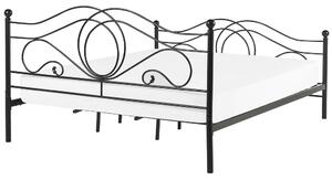 Manželská postel 180 cm LAURA (s roštem) (černá). 1007331