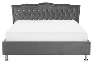 Manželská postel 160 cm MATH (s roštem) (tmavě šedá). 1007364