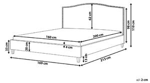 Manželská postel 160 cm MONELIER (s roštem) (šedá). 1007376