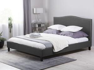 Manželská postel 160 cm MONTHY (s roštem a LED osvětlením) (tmavě šedá). 1022972