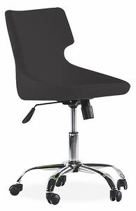 Otočná židle na kolečkách Colorato - černá