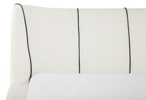 Manželská postel 140 cm NICE (s roštem) (bílá). 1007390