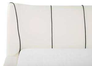 Manželská postel 180 cm NICE (s roštem a LED osvětlením) (bílá). 1007398