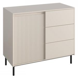 HezkýNábytek.cz Komoda Somkera 1D3SZ (kašmír + černá). 1103677