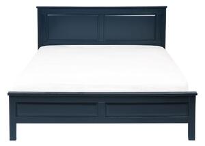 Manželská postel 140 cm OLIVE (s roštem) (modrá). 1007407