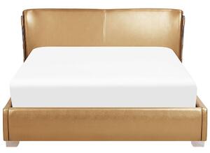 Manželská postel 160 cm PARNAS (s roštem) (zlatá). 1007422
