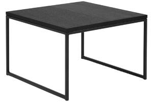 Černý dubový konferenční stolek MICADONI VELD 50 x 50 cm