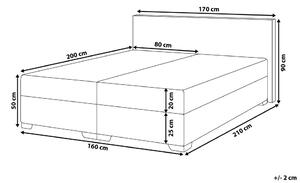 Kontinentální postel 160 cm PREMIER 3 (s matracemi) (černá). 1007437