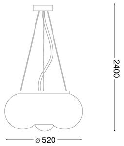 Ideal Lux - LED Lustr na lanku ARIZONA 5xGX53/9W/230V pr. 52 cm bílá