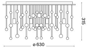 Ideal Lux - LED Stropní svítidlo NEVE 12xG9/3W/230V pr. 63 cm lesklý chrom