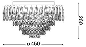 Ideal Lux - LED Křišťálové stropní svítidlo MAGNOLIA 7xG9/3W/230V