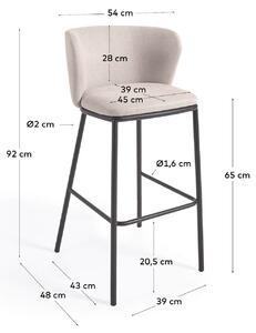 Barová židle arun 65 cm béžová