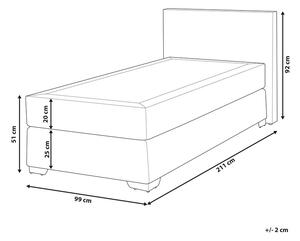 Kontinentální postel 90 cm PREMIER (s matracemi) (šedá). 1007436