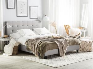 Manželská postel 160 cm ROLLA (s roštem) (světle šedá). 1007491