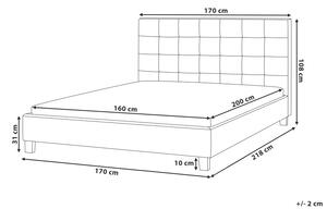 Manželská postel 160 cm ROLLA (s roštem) (světle šedá). 1007491