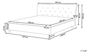 Manželská postel 180 cm SANTORI (s roštem) (tmavě šedá). 1007507