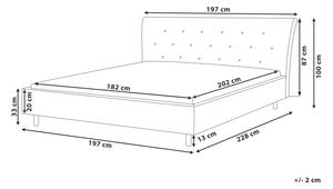 Manželská postel 180 cm SANTORI (s roštem) (šedá). 1007504