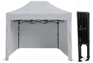 TENTino Nůžkový párty stan 2x3 m STEEL HEXAGON Barva opláštění (Zvolte variantu): 5A - ŠEDÁ