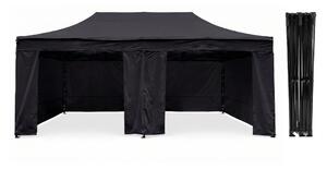 TENTino Nůžkový párty stan 4x8 m STEEL HEXAGON Barva opláštění (Zvolte variantu): 11A - ČERNÁ