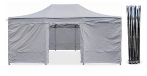 TENTino Nůžkový párty stan 4x6 m / 8 noh STEEL HEXAGON Barva opláštění (Zvolte variantu): 5A - ŠEDÁ