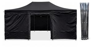 TENTino Nůžkový párty stan 4x6 m / 8 noh STEEL HEXAGON Barva opláštění (Zvolte variantu): 11A - ČERNÁ