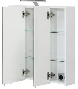 Schildmeyer Zrcadlová LED skříňka Roma / 70 x 75 cm / s osvětlením / dřevotříska / bílá