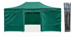 TENTino Nůžkový párty stan 4x6 m / 8 noh STEEL HEXAGON Barva opláštění (Zvolte variantu): 9A - ZELENÁ