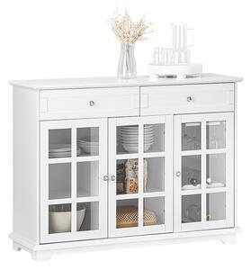 SoBuy FSB77-W Kuchyská linka Kuchyský ostrov Komoda Píborník Barový stl Jídelní stl Bufet Bílá WD 119x90x40cm