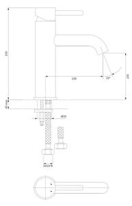 OMNIRES Y1213MAXCR - Umyvadlová baterie Y 21 cm lesklý chrom