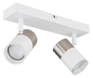 Globo 57851-2 - Bodové svítidlo BRISBON 2xGU10/25W/230V bílá/chrom