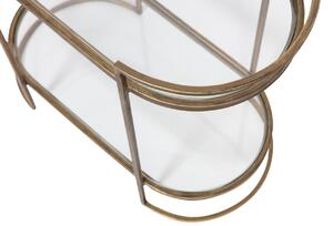 Hoorns Mosazný kovový toaletní stolek Zimri 60 x 32 cm