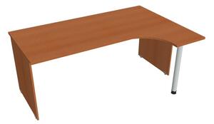 Stůl ergo levý 180*120 cm - Hobis Gate GE 1800 L Dekor stolové desky: ořech, Dekor lamino podnože: šedá, Barva nohy: černá