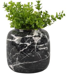 Time for home Černá mramorová kovová váza Melias XL 20 cm