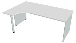 Stůl ergo pravý 180*120 cm - Hobis Gate GE 1800 P Dekor stolové desky: třešeň, Dekor lamino podnože: šedá, Barva nohy: černá