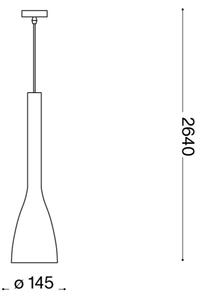 Ideal Lux - Lustr na lanku FLUT 1xE27/60W/230V pr. 14,5 cm černá