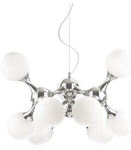 Ideal Lux - Lustr na lanku NODI 9xE14/28W/230V pr. 80 cm lesklý chrom/bílá