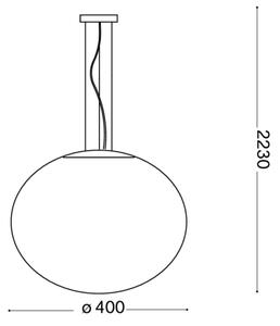 Ideal Lux - Lustr na lanku CANDY 1xE27/42W/230V pr. 40 cm bílá