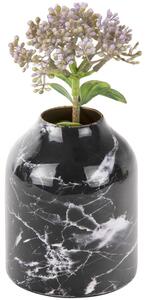 Time for home Černá mramorová kovová váza Melias XS 10 cm