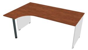 Stůl ergo pravý 180*120 cm - Hobis Gate GE 1800 P Dekor stolové desky: olše, Dekor lamino podnože: olše, Barva nohy: stříbrná
