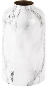 Time for home Bílá mramorová kovová váza Melias S 15 cm