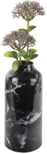 Time for home Černá mramorová kovová váza Melias M 20 cm