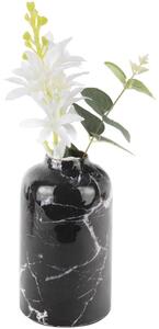 Time for home Černá mramorová kovová váza Melias S 15 cm