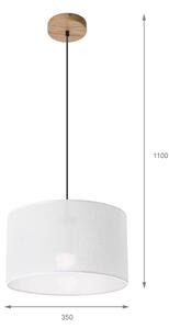 Brilagi - LED Lustr na lanku ANTHONY 1xE27/60W/230V dub/bílá