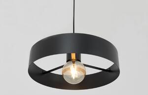 Nordic Design Černé kovové závěsné světlo Mayen 35 cm