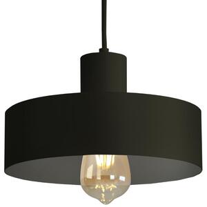 Nordic Design Černé kovové závěsné světlo Mayen 25 cm