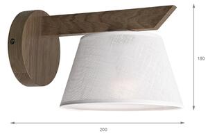 Brilagi - LED Nástěnné svítidlo ANTHONY 1xE14/40W/230V dub ořech/bílá