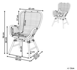 Jídelní židle TOGLO (ratan) (světle hnědá). 1022702