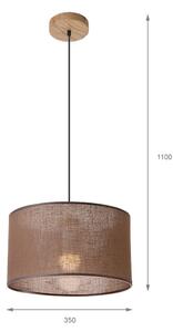 Brilagi - LED Lustr na lanku ANTHONY 1xE27/60W/230V dub/hnědá