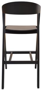FormWood Černá dubová barová židle Henry 72 cm